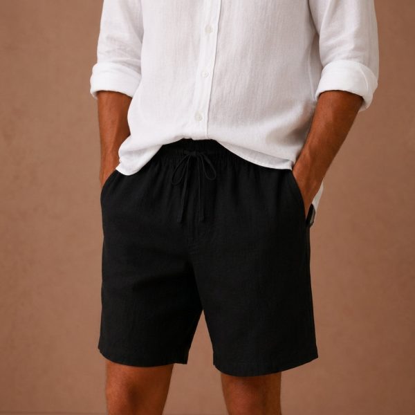 Blake Cotton Linen Shorts - Image 9