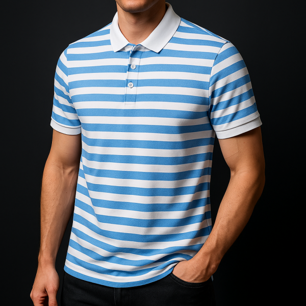 Men's Broughton Striped Cotton Polo