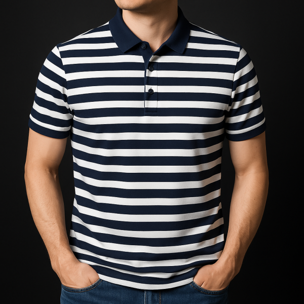 Men's Broughton Striped Cotton Polo - Image 7