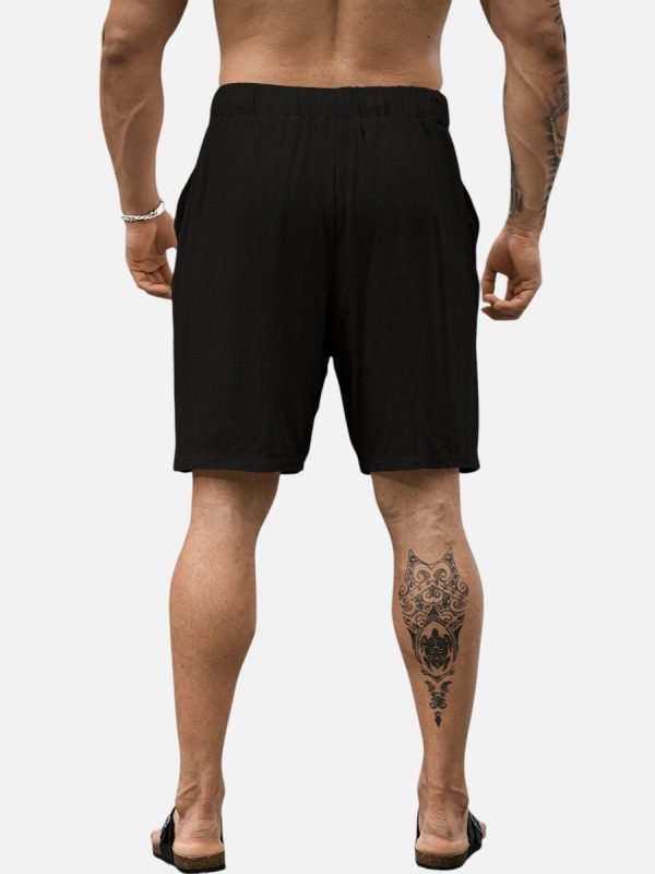 Men's Casual Drawstring Shorts ?C Lightweight Linen Look - Image 14