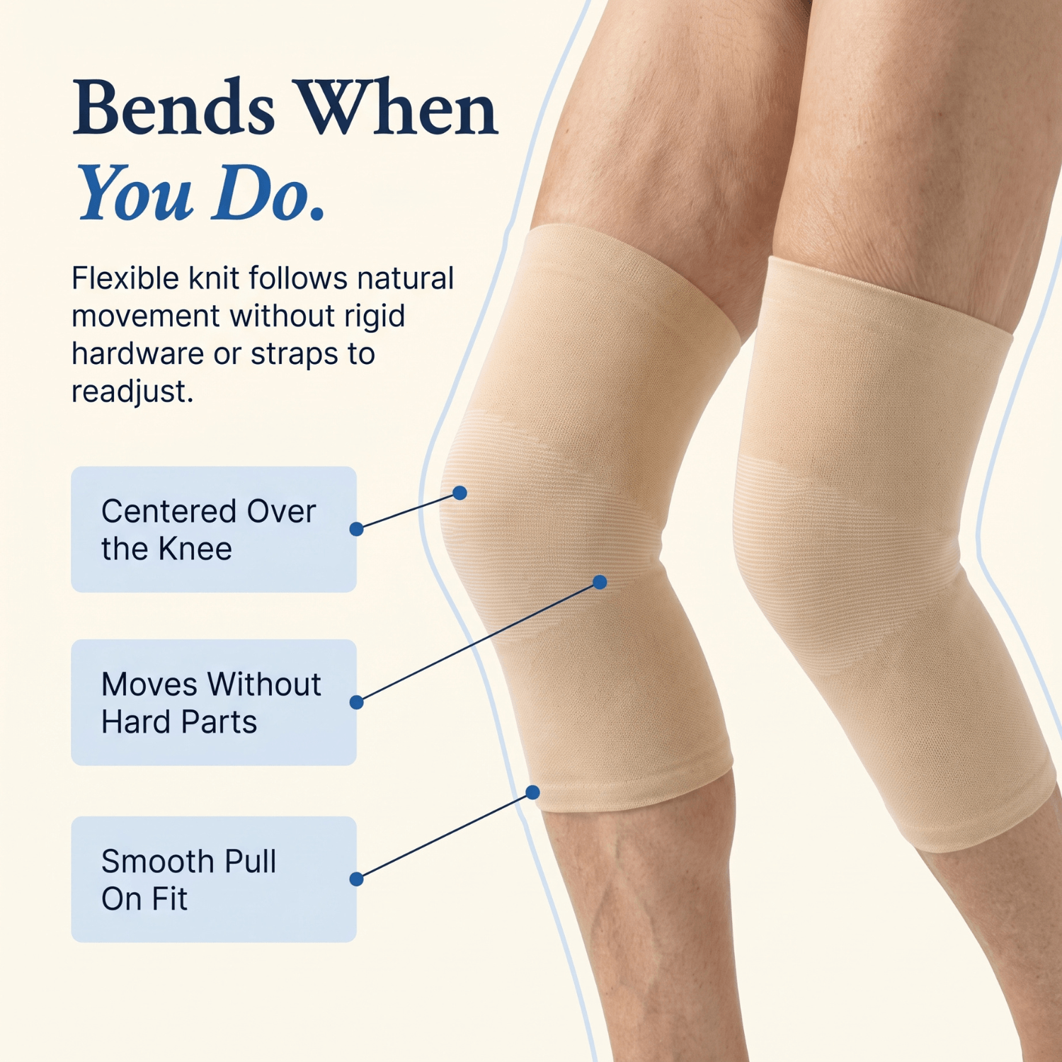 Unilva Premium Bamboo Knee Compression Sleeves - Image 4