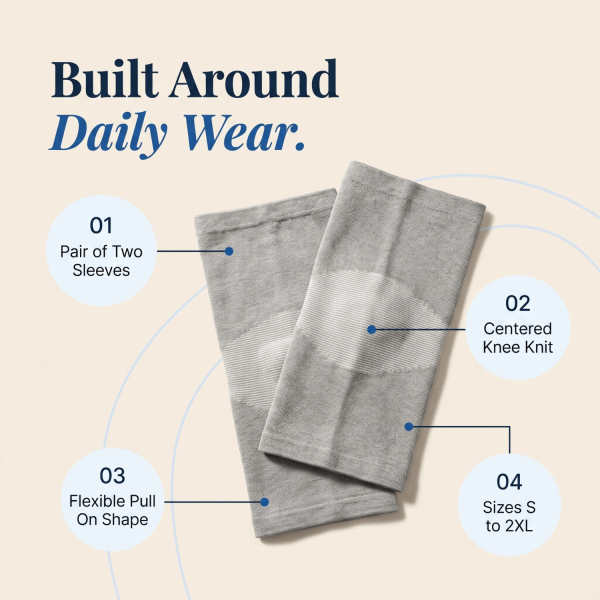 Unilva Premium Bamboo Knee Compression Sleeves - Image 6