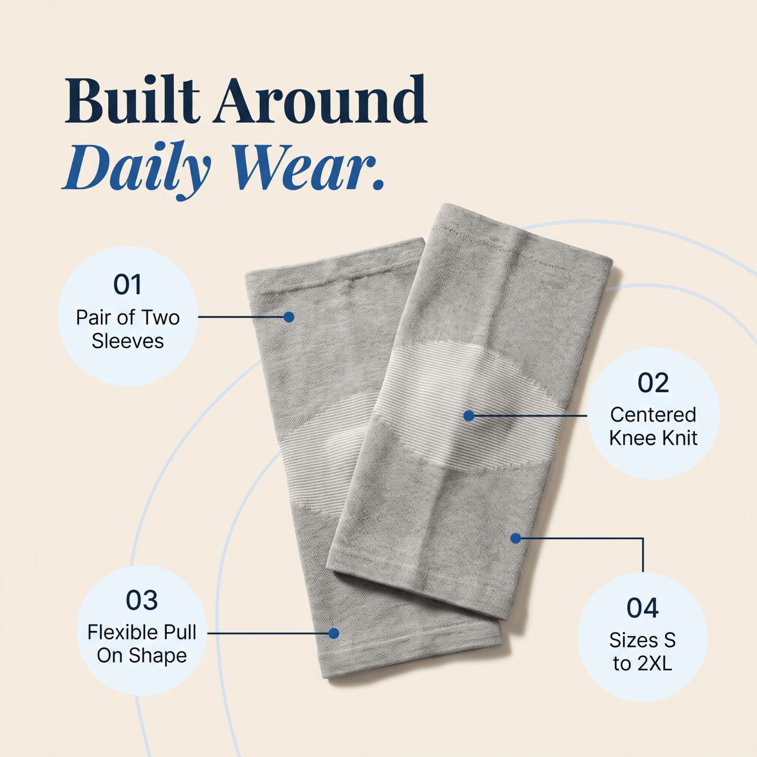 Unilva Premium Bamboo Knee Compression Sleeves - Image 6