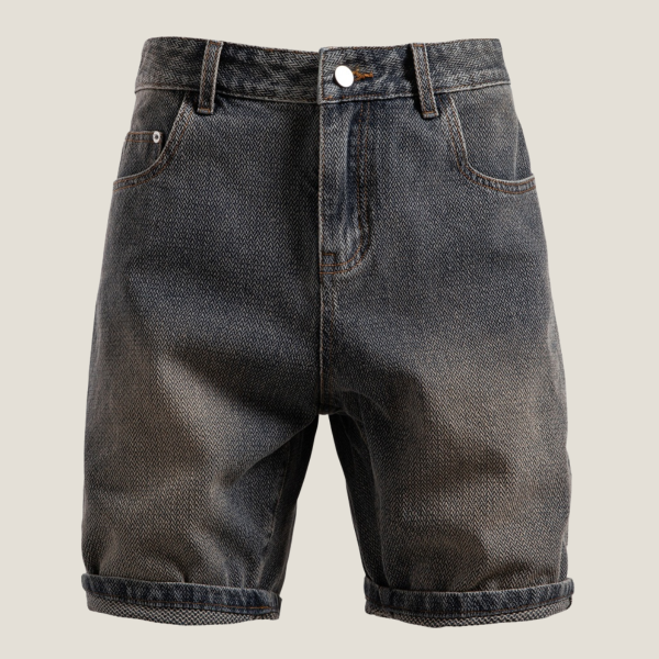 Men's Denim Shorts ?C Relaxed Fit Rolled Hem Summer Style - Image 9