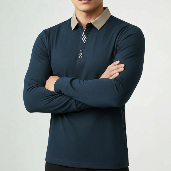 Men's Portofino Long-Sleeve Polo Shirt - Image 7