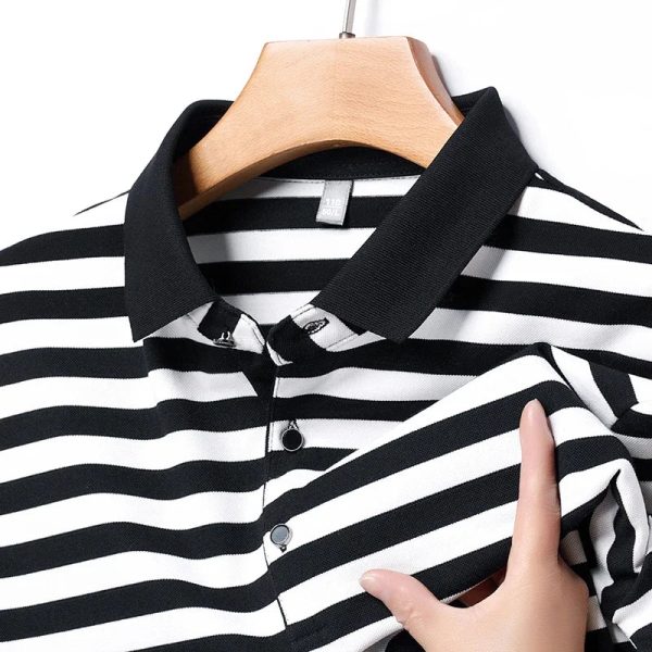 Men's Broughton Striped Cotton Polo - Image 12