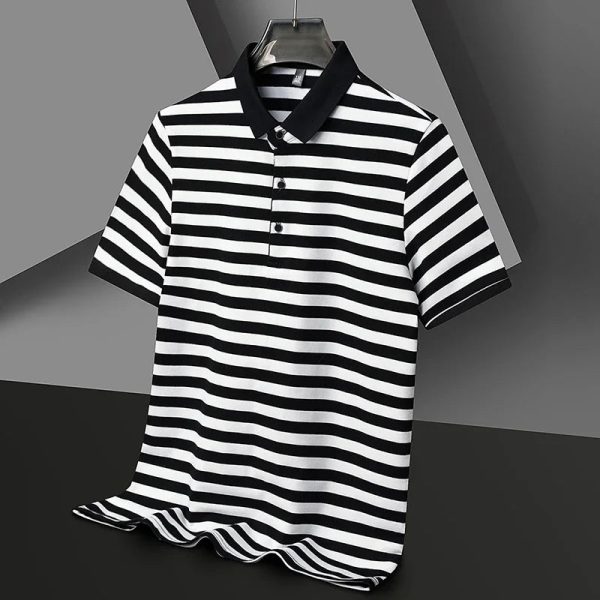 Men's Broughton Striped Cotton Polo - Image 11