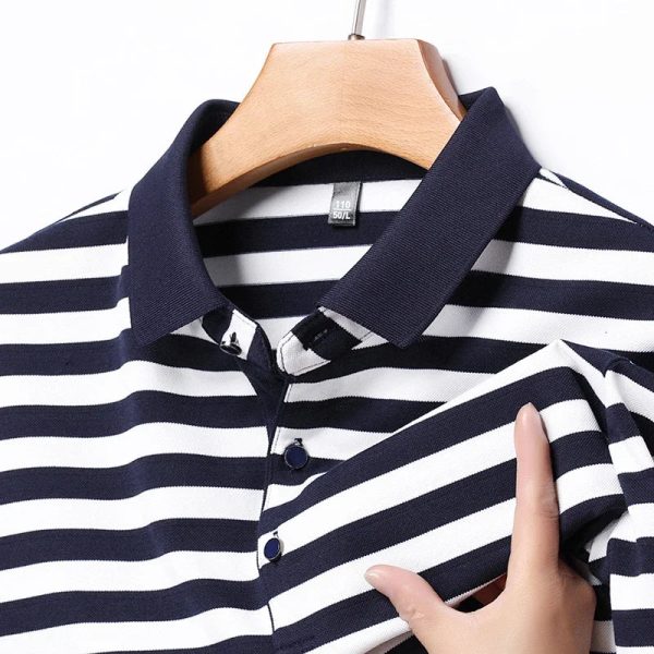 Men's Broughton Striped Cotton Polo - Image 9