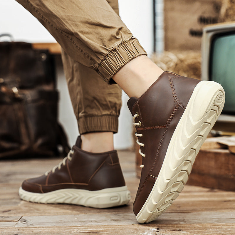 Expedition High-Top Leather Sneakers - Image 4