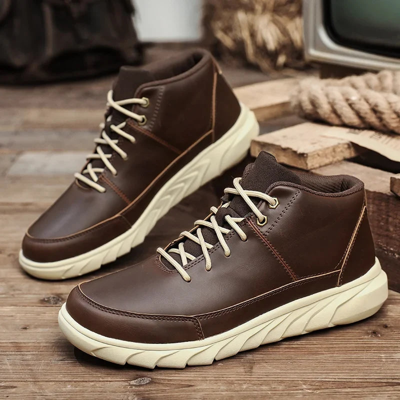 Expedition High-Top Leather Sneakers - Image 1
