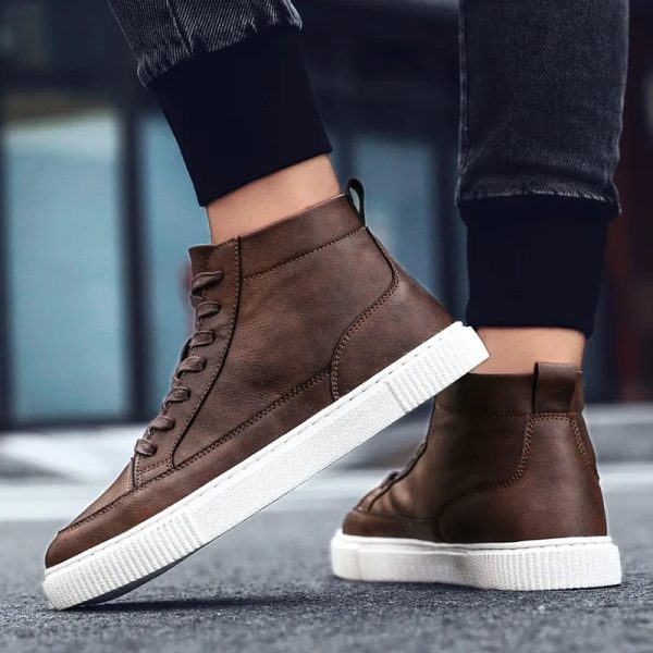 Oliver High Top Leather Sneakers - Image 3