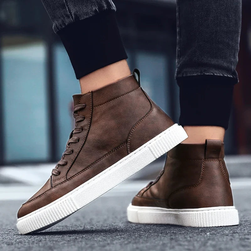 Oliver High Top Leather Sneakers - Image 3
