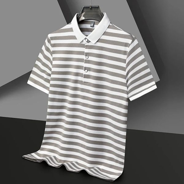 Men's Broughton Striped Cotton Polo - Image 5