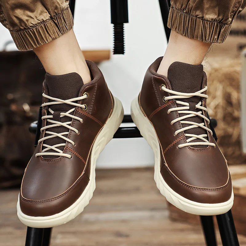 Expedition High-Top Leather Sneakers - Image 3