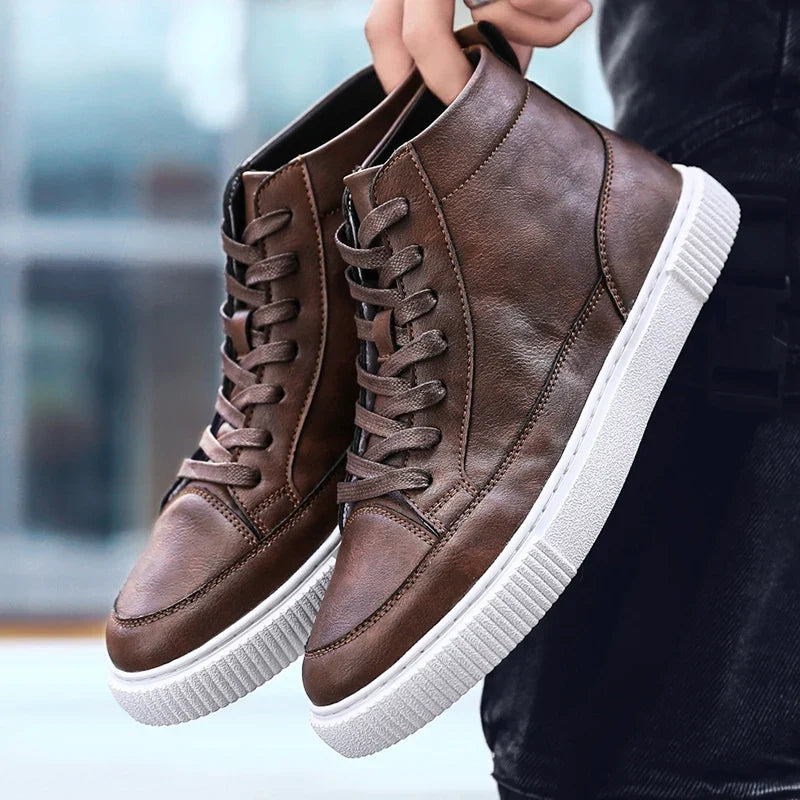 Oliver High Top Leather Sneakers - Image 1