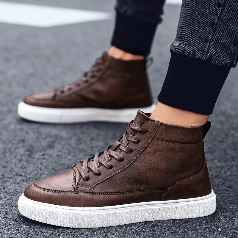 Oliver High Top Leather Sneakers - Image 2