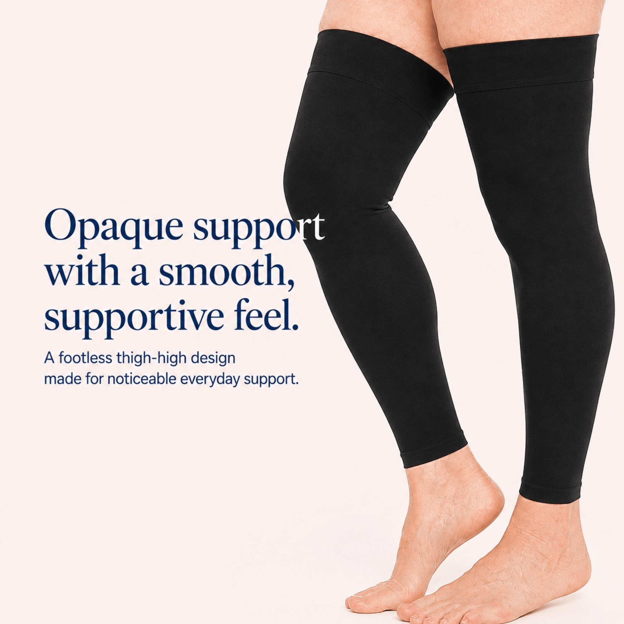 Unilva 20-30 mmHg Footless Thigh-High Compression Leg Sleeves - Image 8