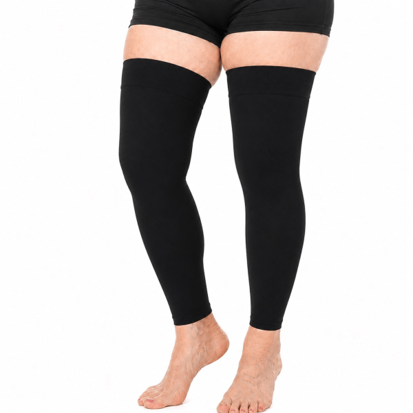 Unilva 20-30 mmHg Footless Thigh-High Compression Leg Sleeves