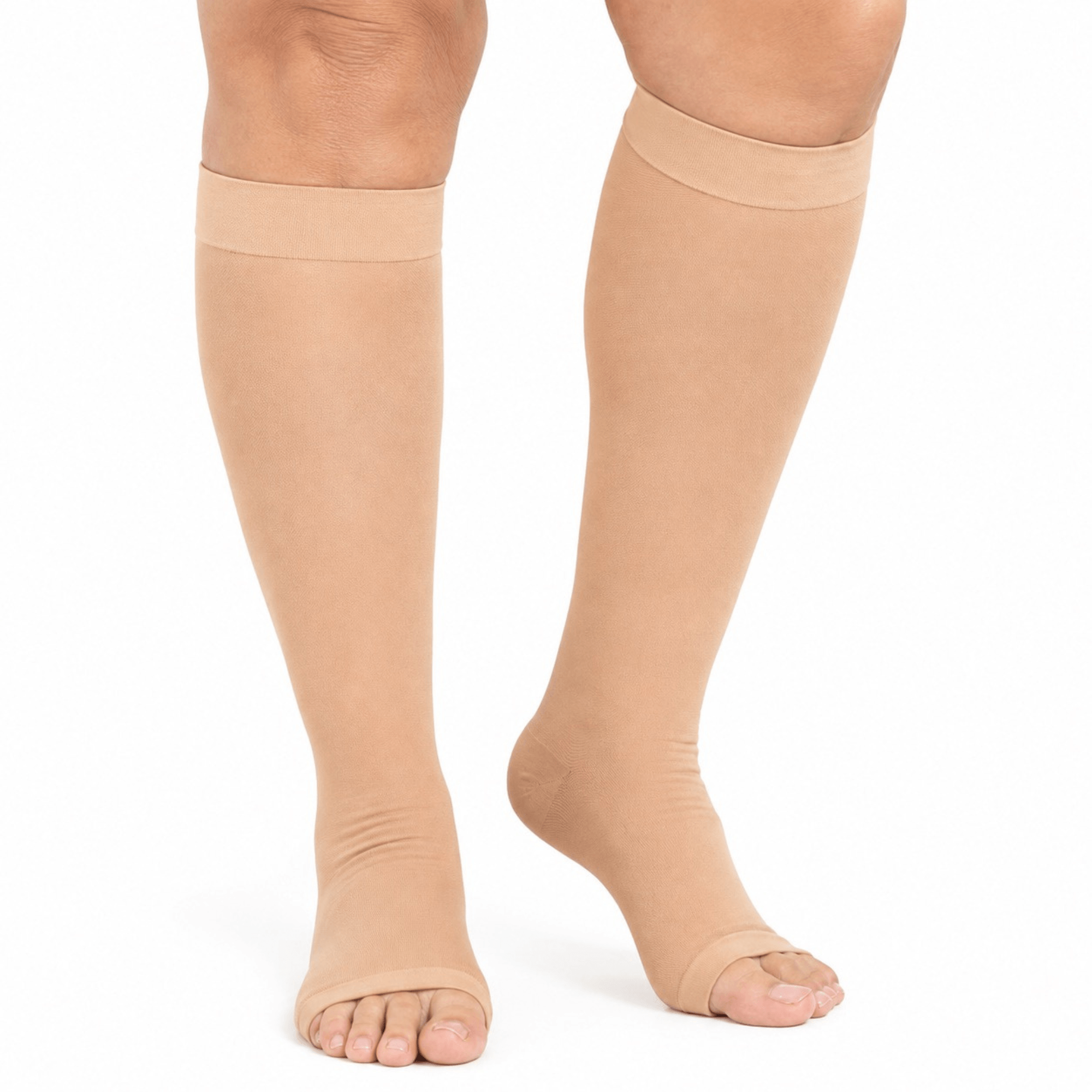 Unilva 20-30 mmHg Open-Toe Knee-High Compression Socks - Image 2
