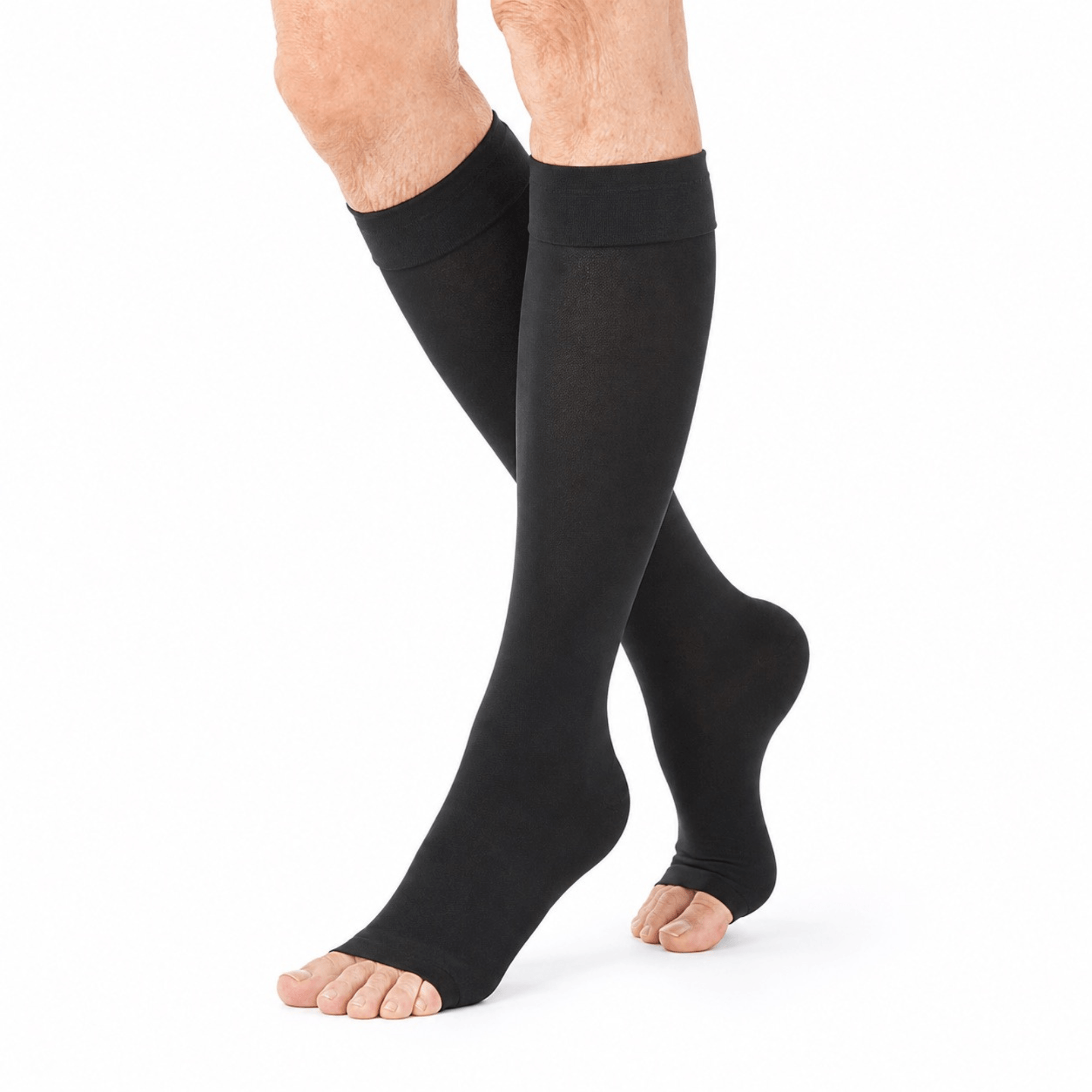Unilva 20-30 mmHg Open-Toe Knee-High Compression Socks - Image 1