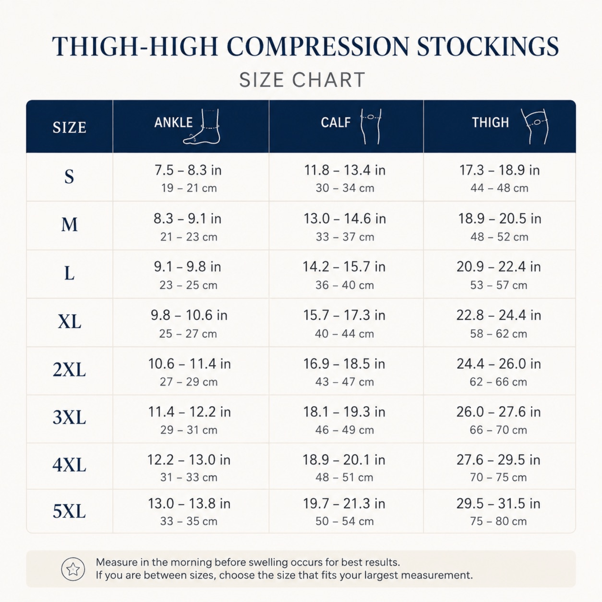 Unilva 20-30 mmHg Thigh-High Compression Stockings, Open Toe - Image 8