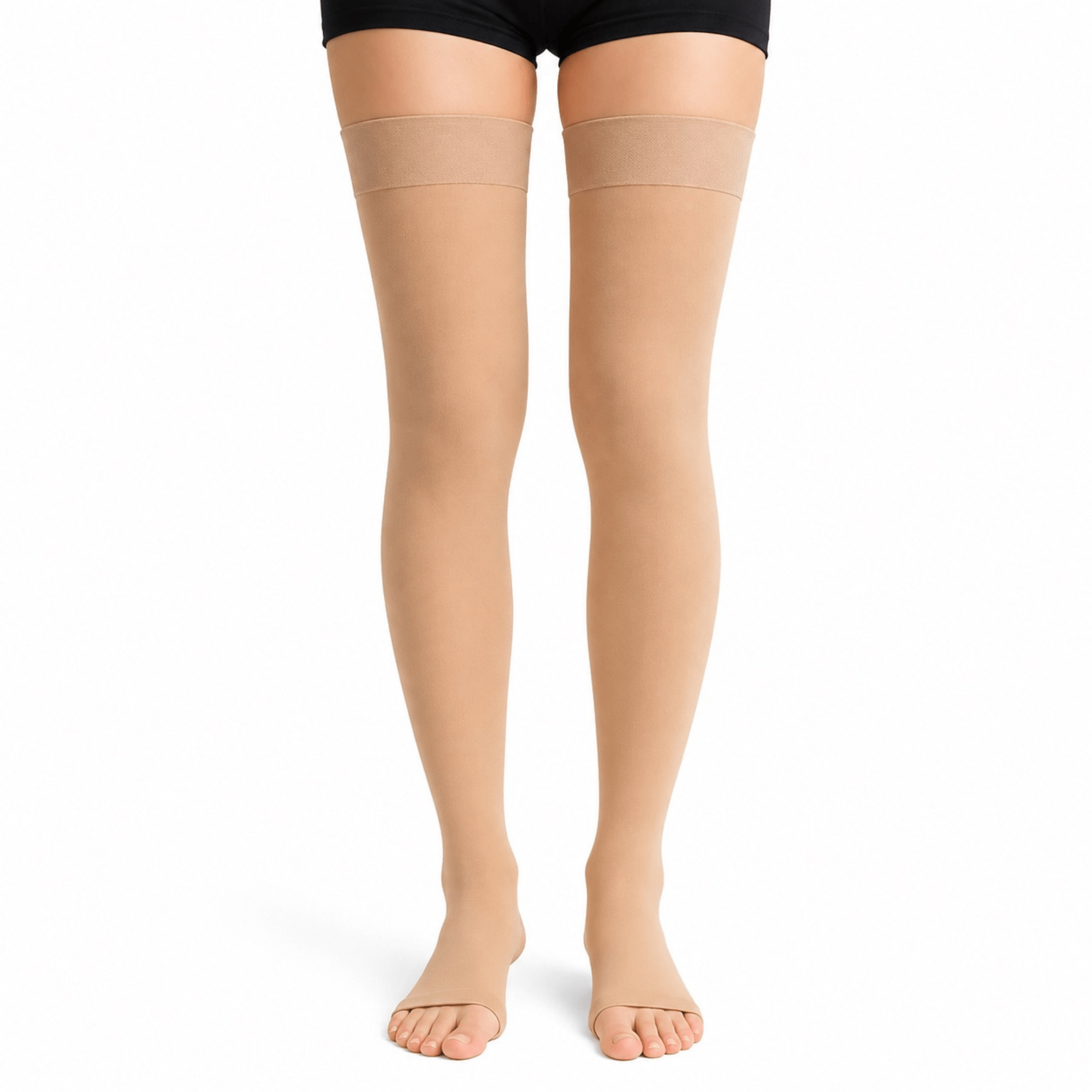 Unilva 20-30 mmHg Thigh-High Compression Stockings, Open Toe - Image 9