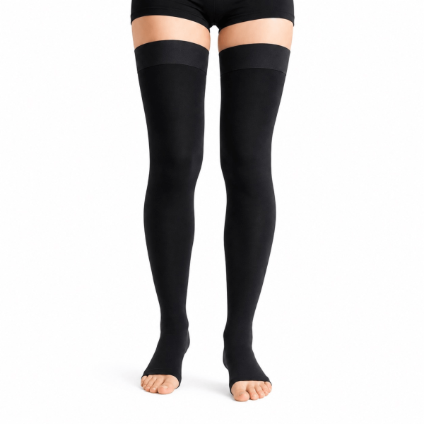 Unilva 20-30 mmHg Thigh-High Compression Stockings, Open Toe