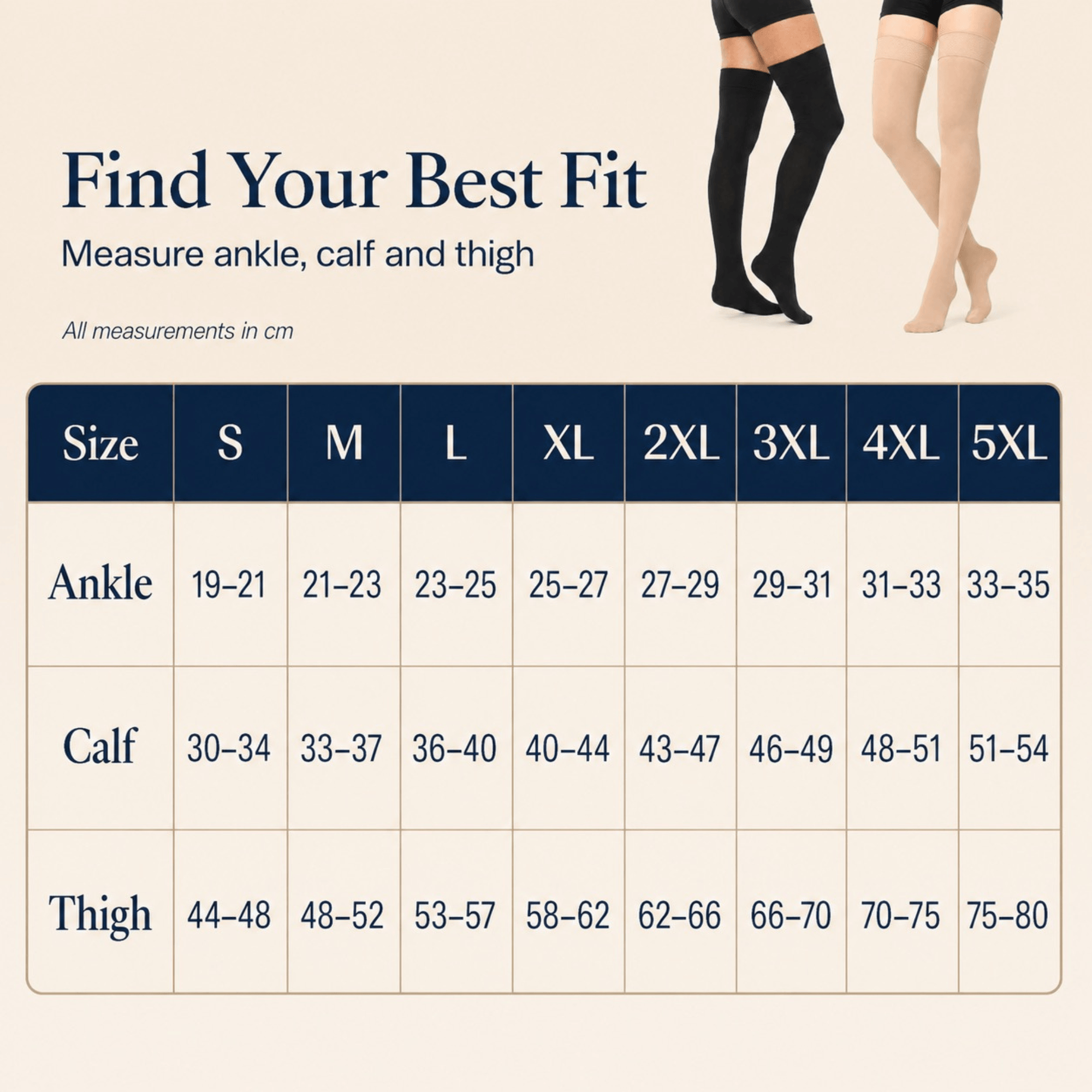 Unilva 20-30 mmHg Thigh-High Graduated Compression Stockings - Image 9