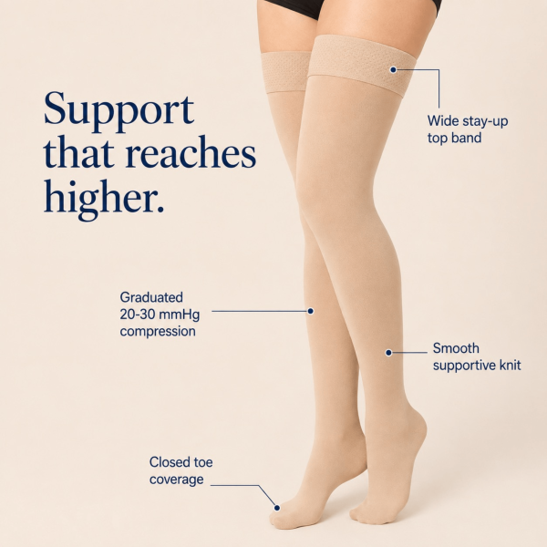 Unilva 20-30 mmHg Thigh-High Graduated Compression Stockings - Image 5