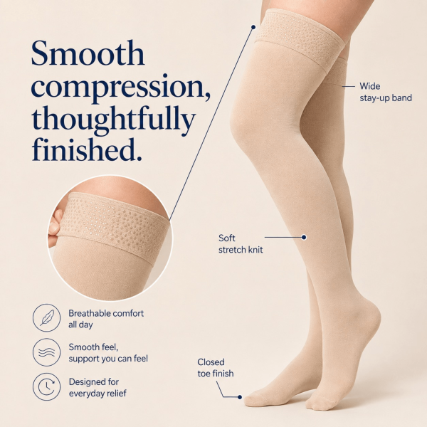 Unilva 20-30 mmHg Thigh-High Graduated Compression Stockings - Image 8