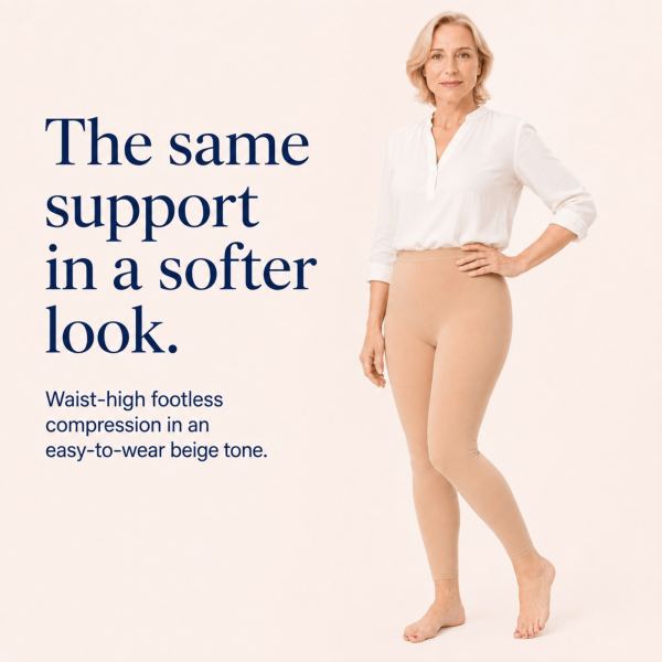 Unilva 20-30 mmHg Waist-High Footless Compression Tights - Image 7