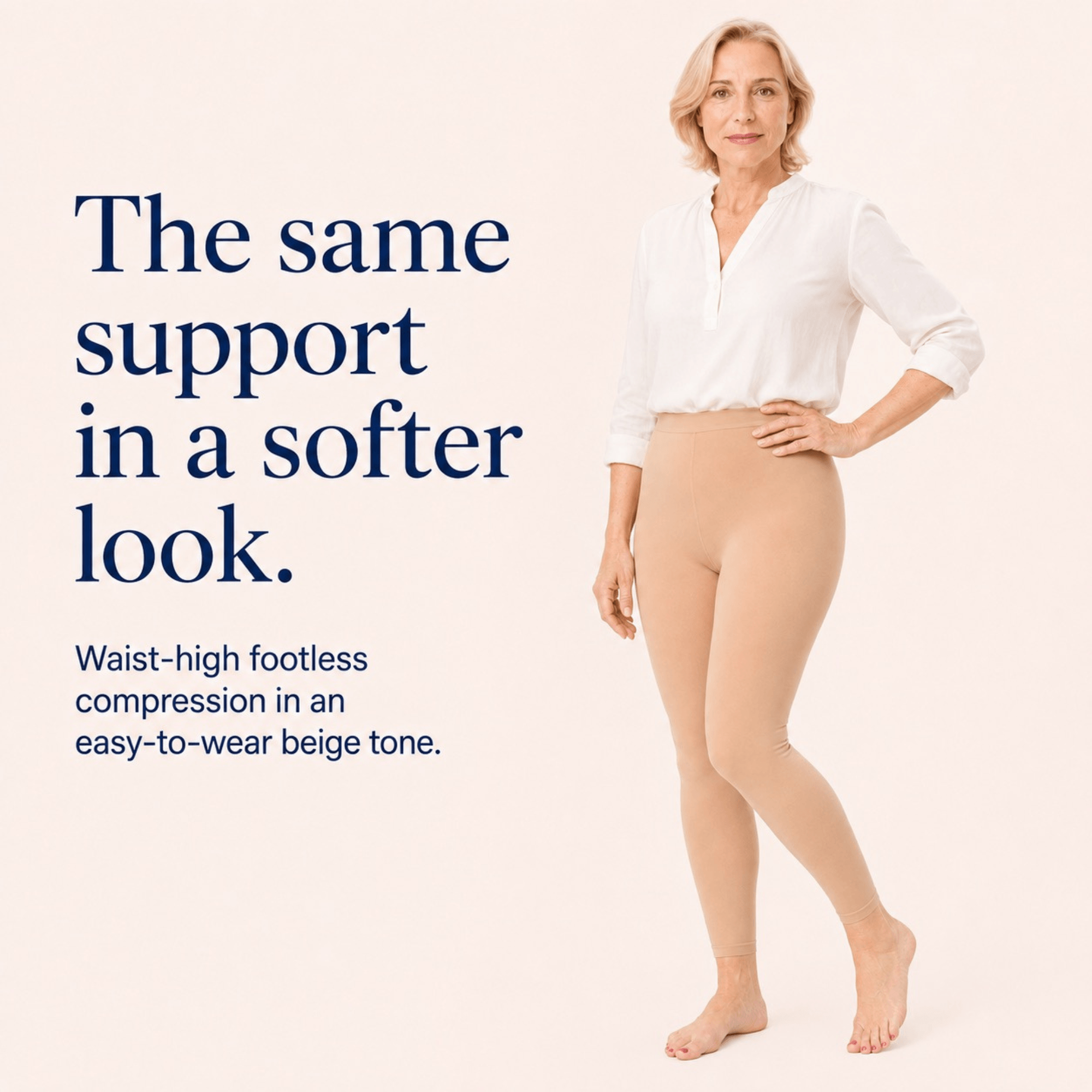 Unilva 20-30 mmHg Waist-High Footless Compression Tights - Image 7
