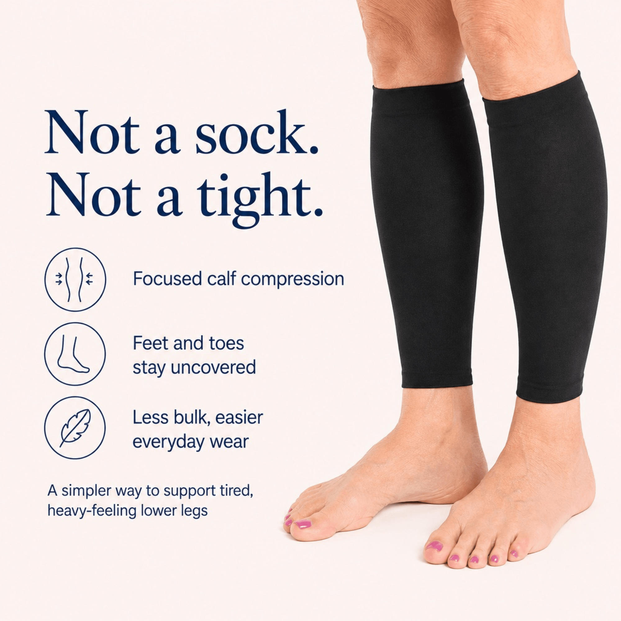 Unilva 23-32 mmHg Footless Calf Compression Sleeves - Image 8