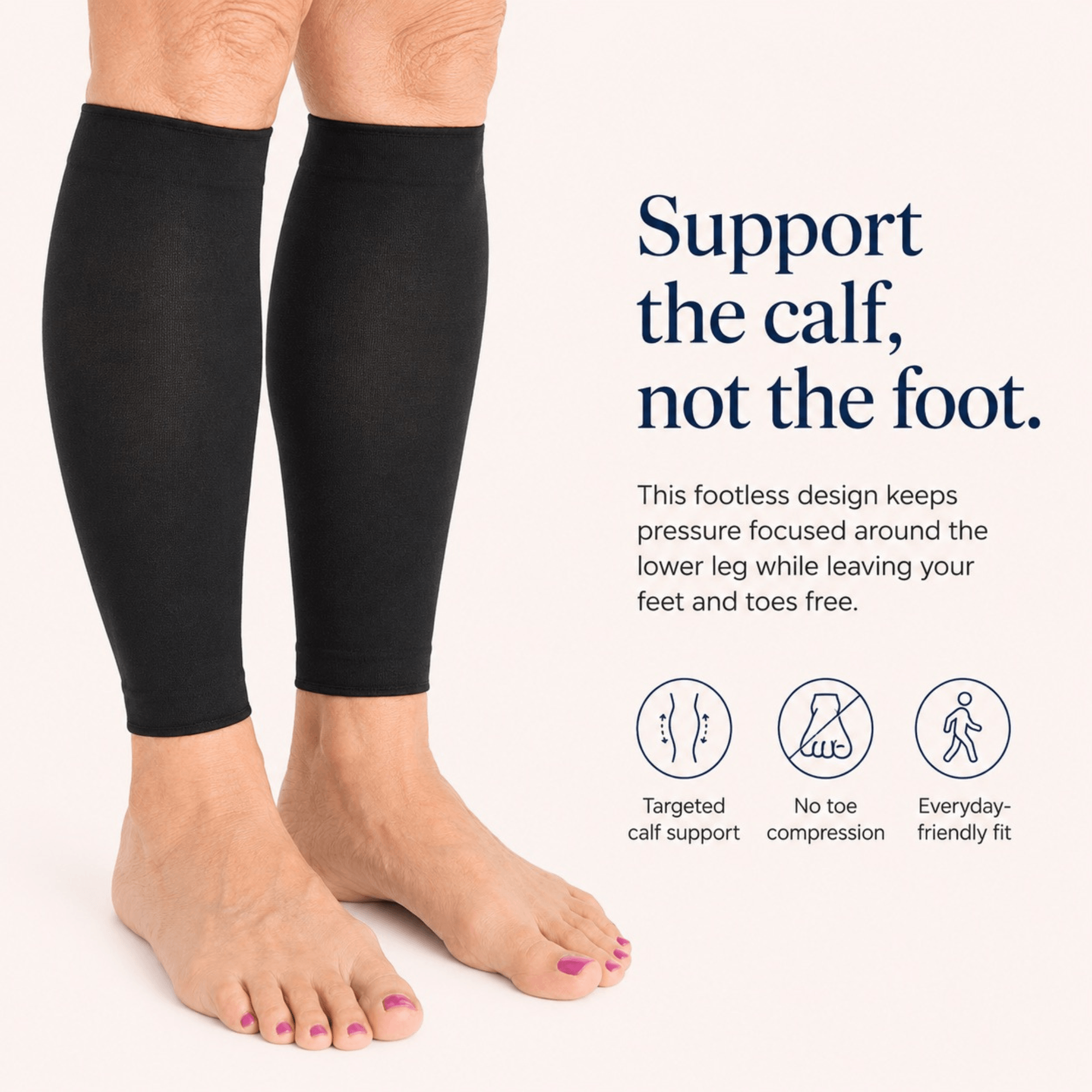 Unilva 23-32 mmHg Footless Calf Compression Sleeves - Image 3