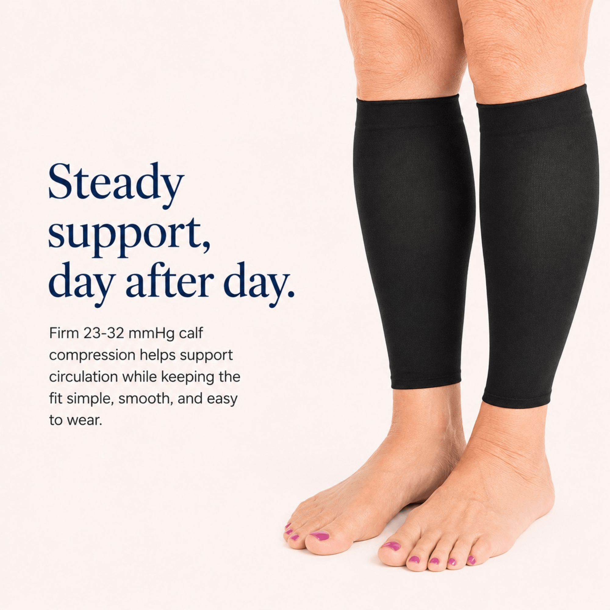 Unilva 23-32 mmHg Footless Calf Compression Sleeves - Image 4