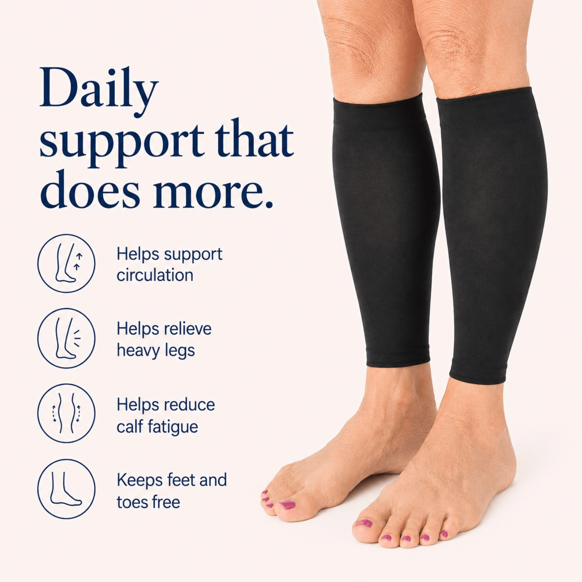 Unilva 23-32 mmHg Footless Calf Compression Sleeves - Image 5