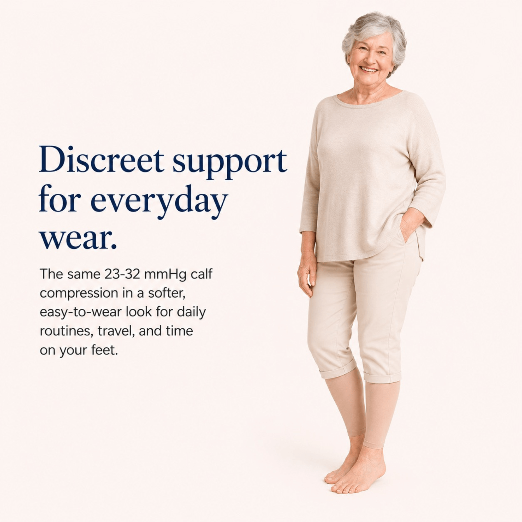 Unilva 23-32 mmHg Footless Calf Compression Sleeves - Image 6