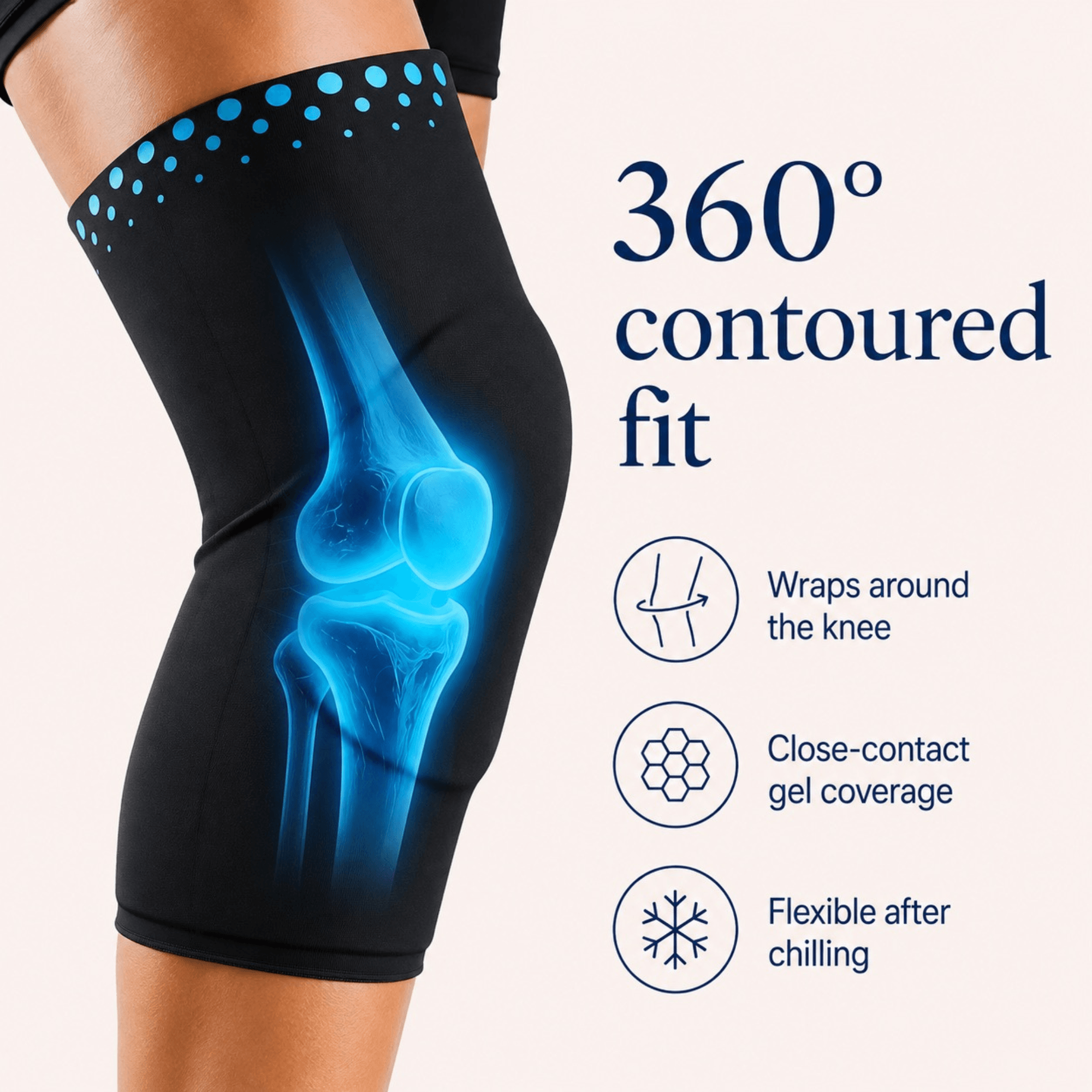 Unilva 360?? Reusable Hot & Cold Knee Therapy Sleeve - Image 7