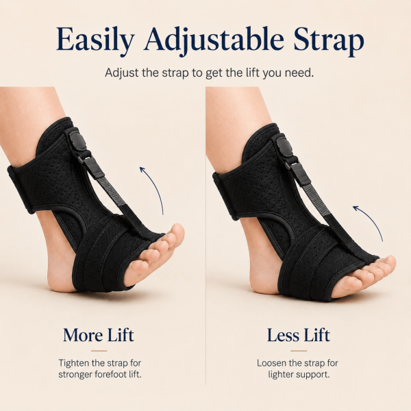 Unilva Adjustable Foot Drop Brace with Dorsiflexion Strap - Image 3