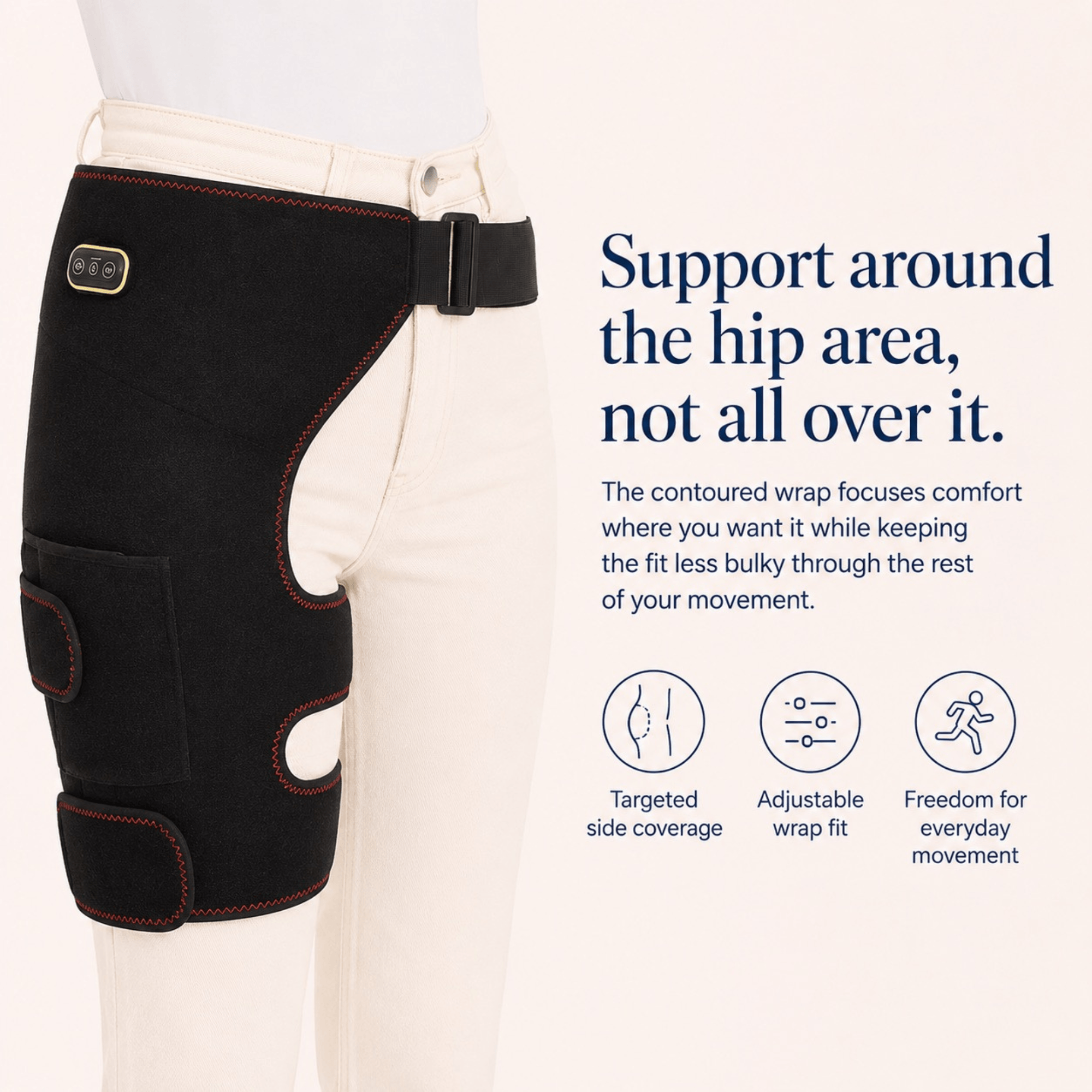Unilva Heated Hip & Thigh Wrap with Vibration Massage - Image 3