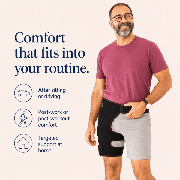 Unilva Heated Hip & Thigh Wrap with Vibration Massage - Image 2