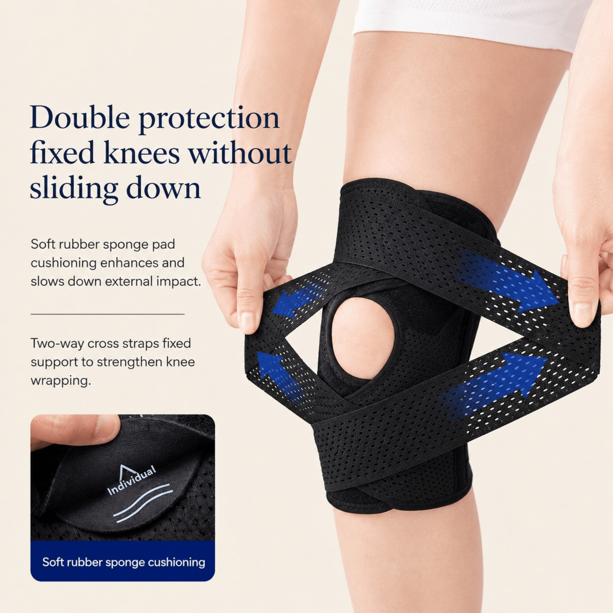Unilva Meniscus Support Knee Brace with Side Stabilizers - Image 4