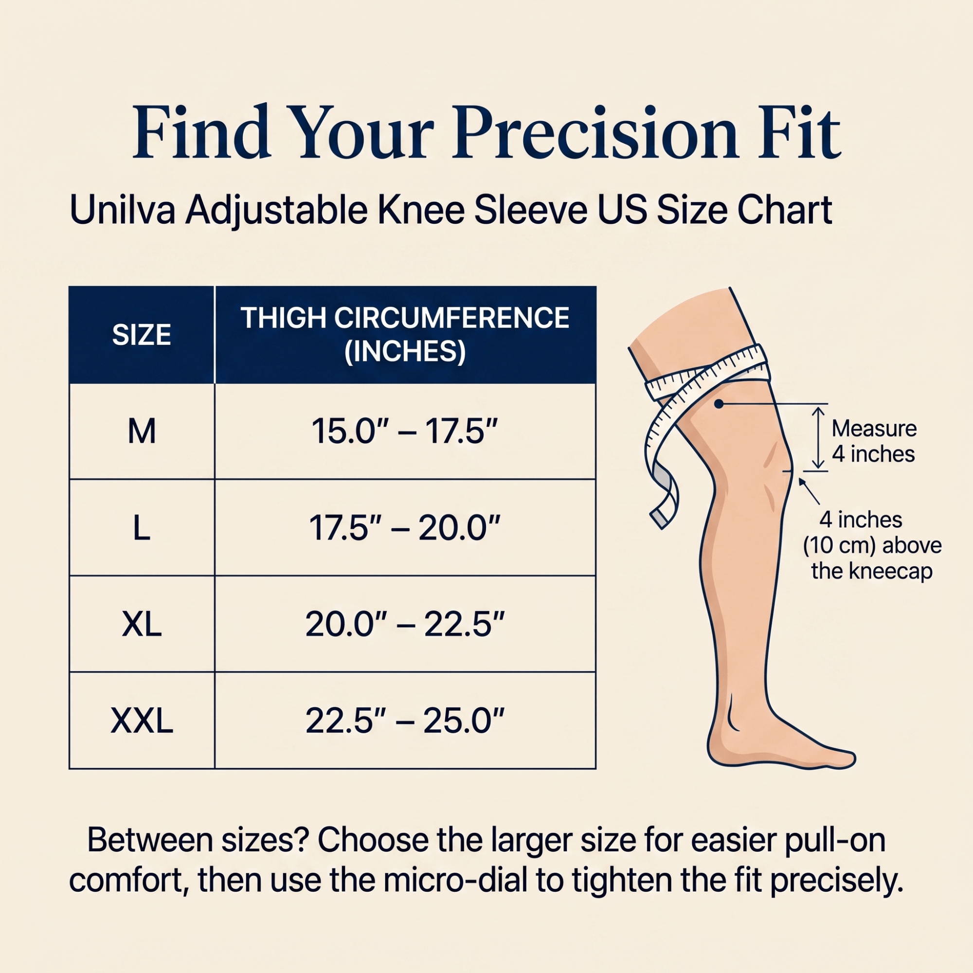 Unilva Precision Dial Adjustable Compression Knee Support Sleeve - Image 9