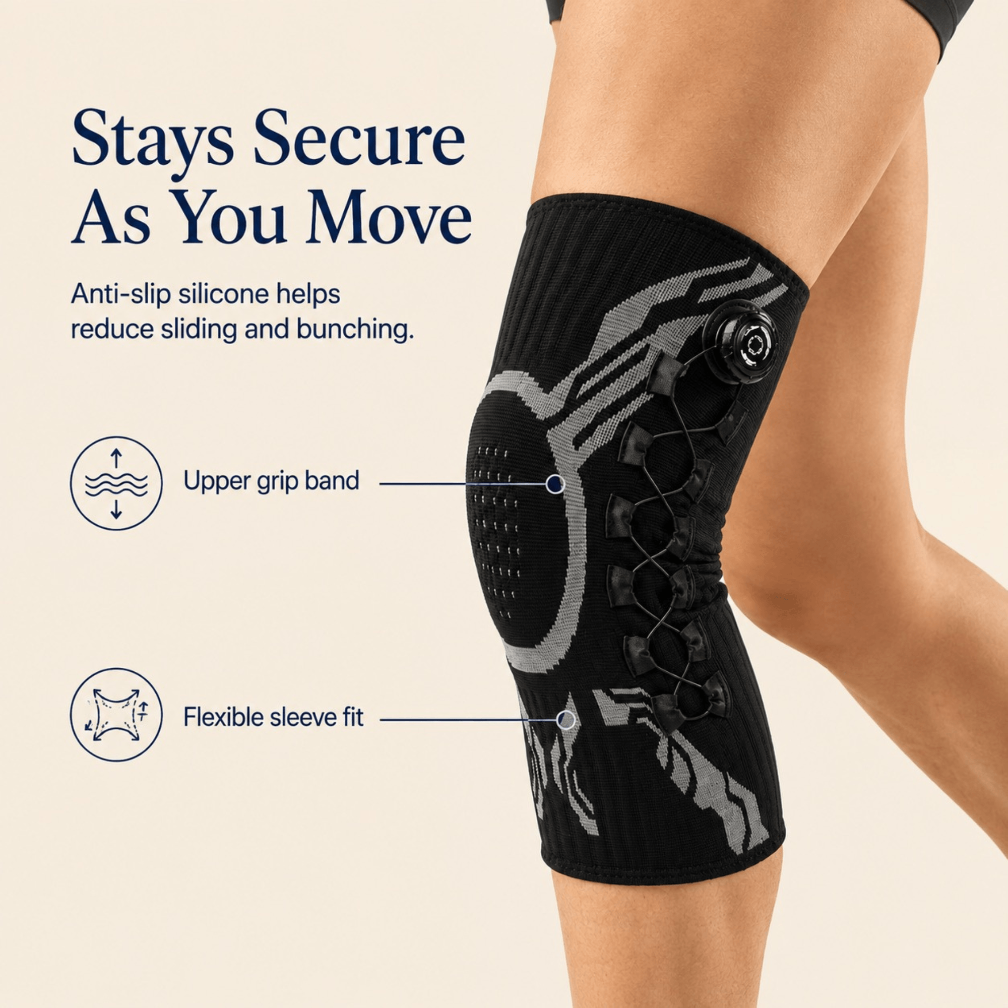 Unilva Precision Dial Adjustable Compression Knee Support Sleeve - Image 5