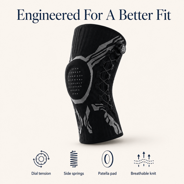 Unilva Precision Dial Adjustable Compression Knee Support Sleeve - Image 6