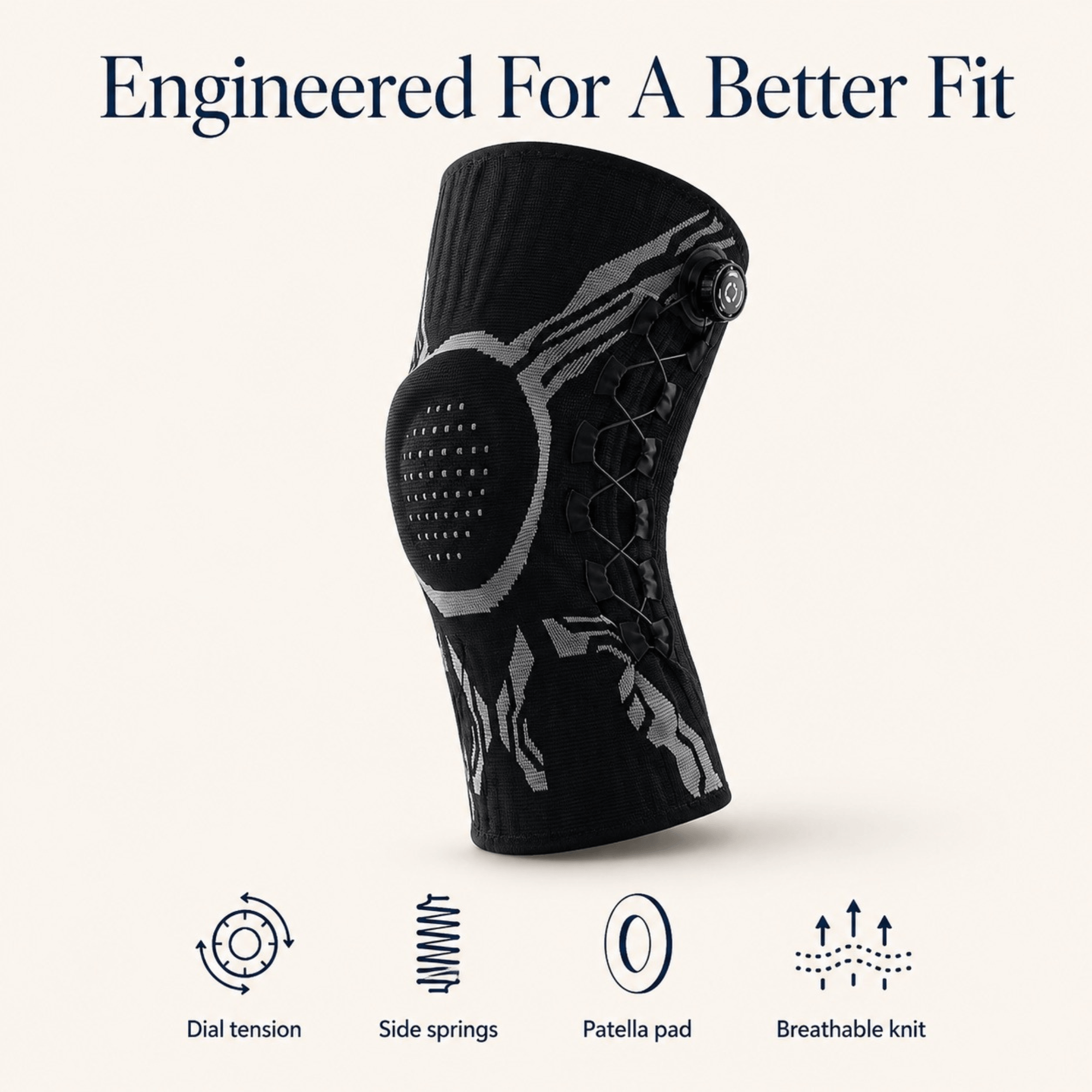Unilva Precision Dial Adjustable Compression Knee Support Sleeve - Image 6
