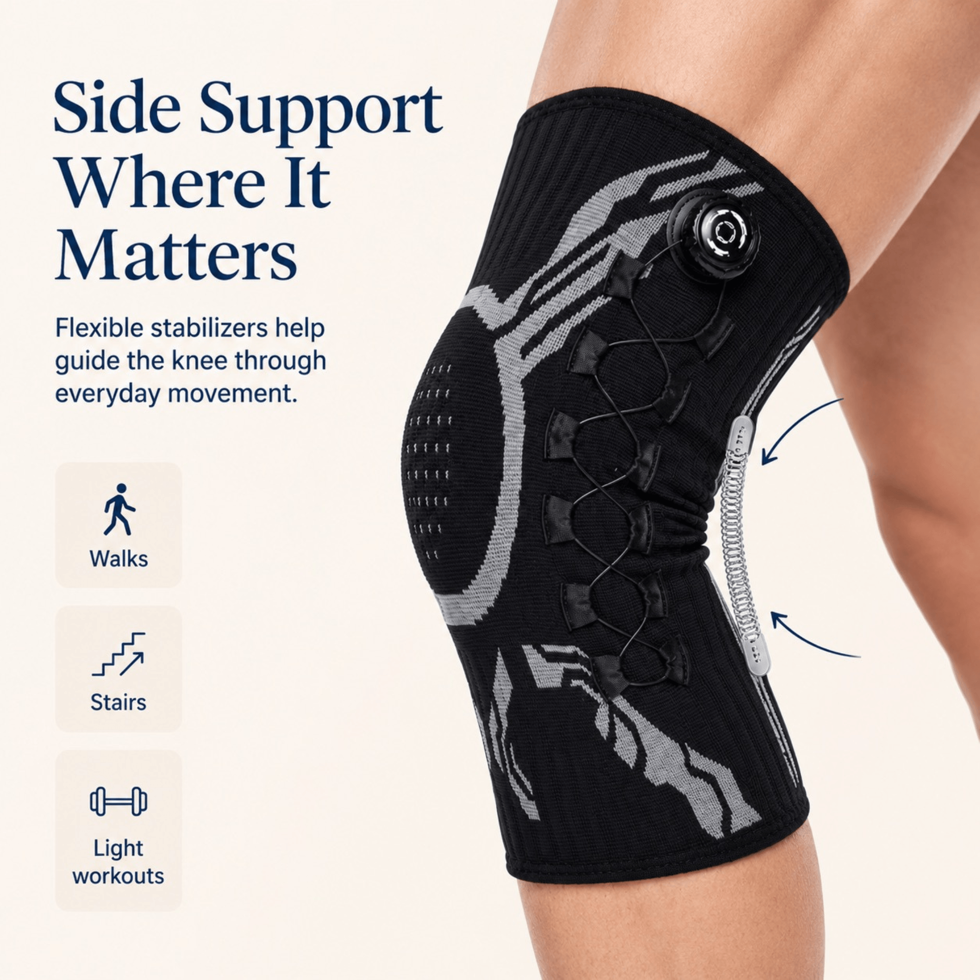 Unilva Precision Dial Adjustable Compression Knee Support Sleeve - Image 7