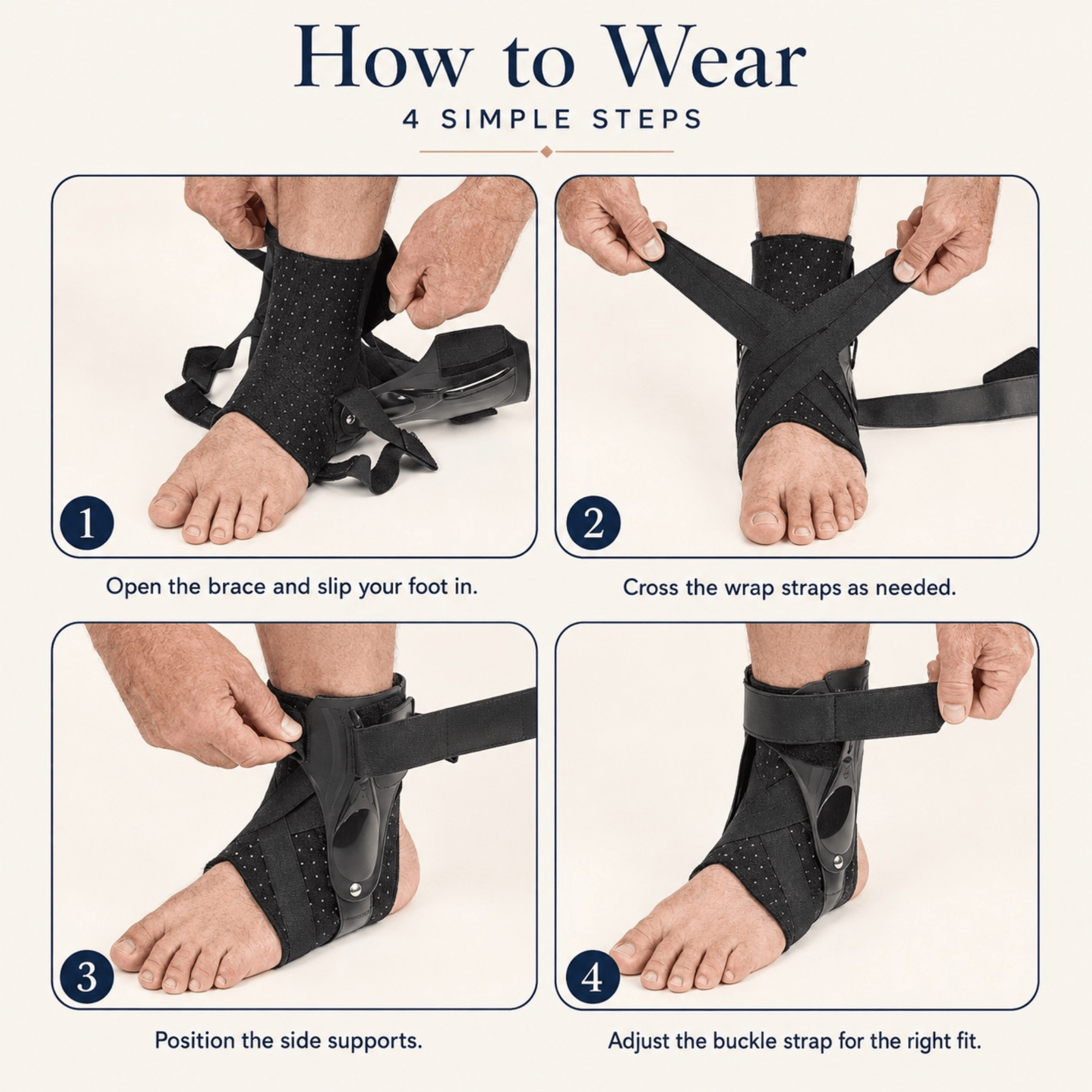 Unilva Stabilizing Ankle Brace with Side Supports - Image 8