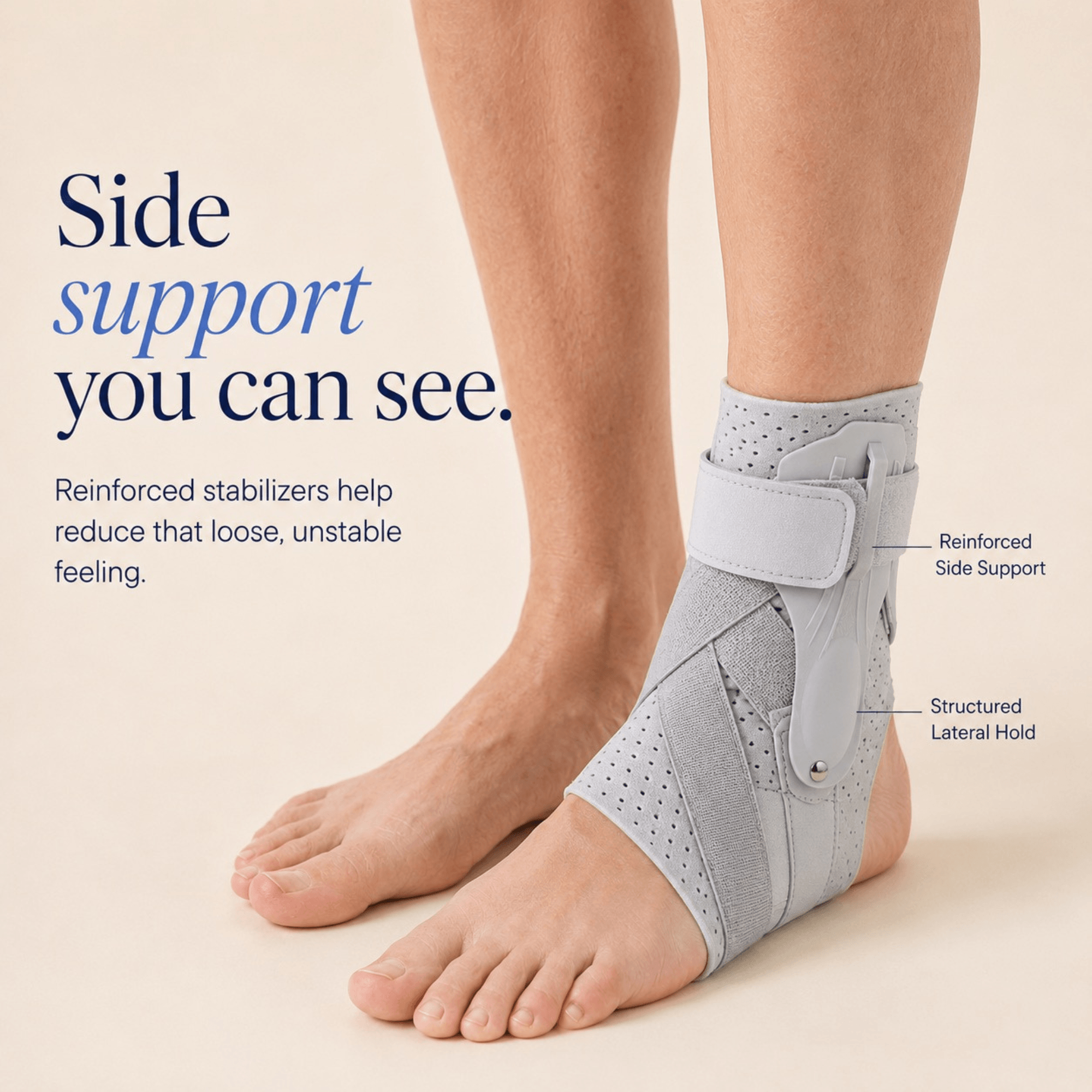 Unilva Stabilizing Ankle Brace with Side Supports - Image 6