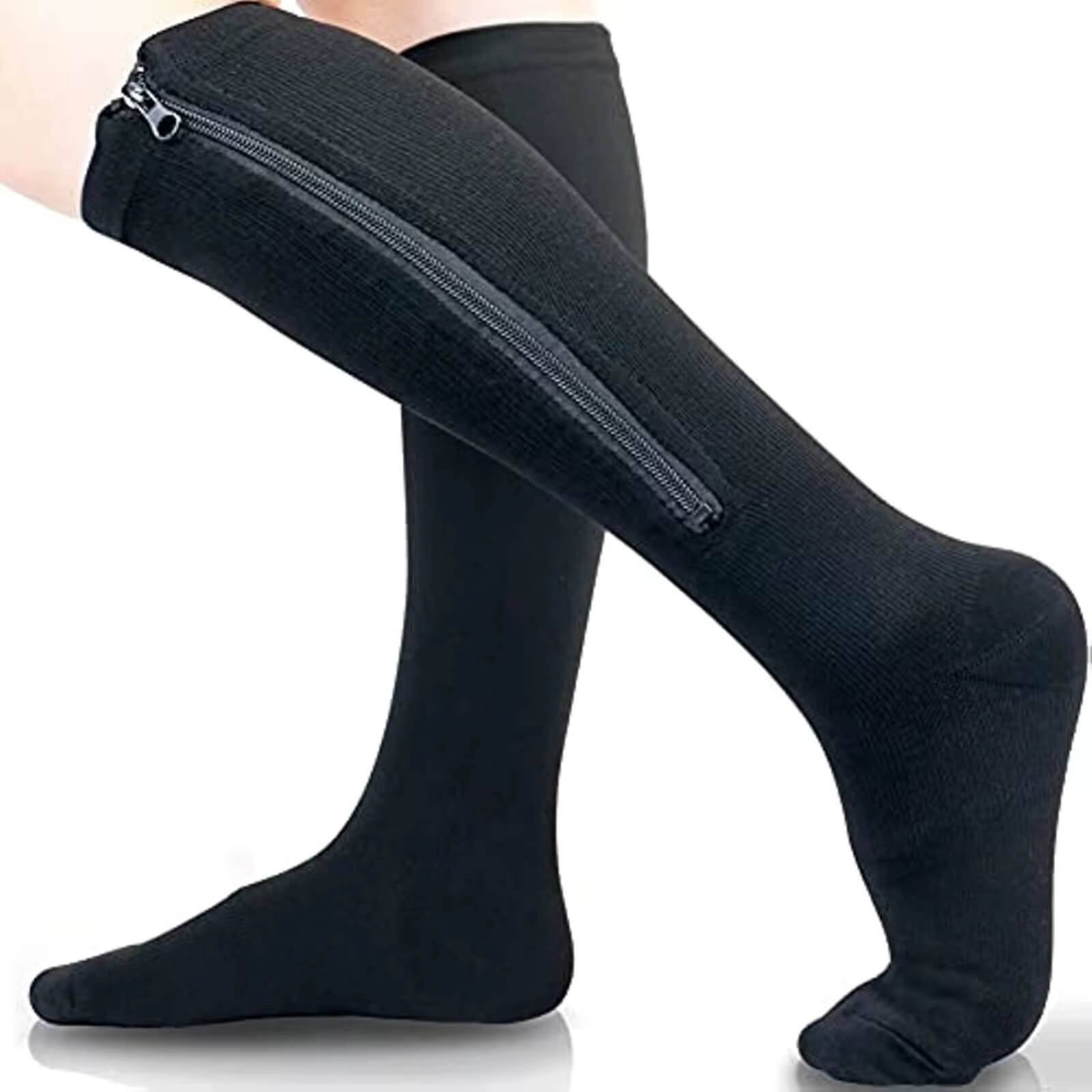 Zipper Compression Socks ?C 15?C20mmHg Graduated Support for Leg Comfort - Image 1